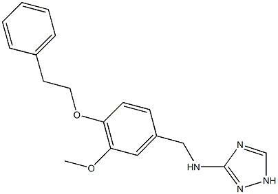 N-[3-methoxy-4-(2-phenylethoxy)benzyl]-N-(1H-1,2,4-triazol-3-yl)amine Struktur