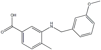 3-[(3-methoxybenzyl)amino]-4-methylbenzoic acid Struktur