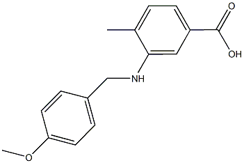 3-[(4-methoxybenzyl)amino]-4-methylbenzoic acid Struktur