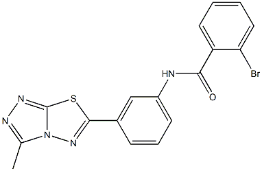 2-bromo-N-[3-(3-methyl[1,2,4]triazolo[3,4-b][1,3,4]thiadiazol-6-yl)phenyl]benzamide Struktur