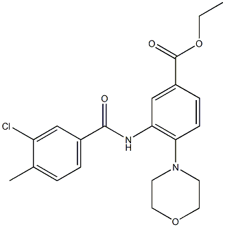 ethyl 3-[(3-chloro-4-methylbenzoyl)amino]-4-(4-morpholinyl)benzoate Struktur