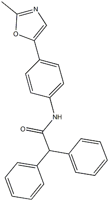 N-[4-(2-methyl-1,3-oxazol-5-yl)phenyl]-2,2-diphenylacetamide Struktur