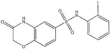 N-(2-iodophenyl)-3-oxo-3,4-dihydro-2H-1,4-benzoxazine-6-sulfonamide Struktur