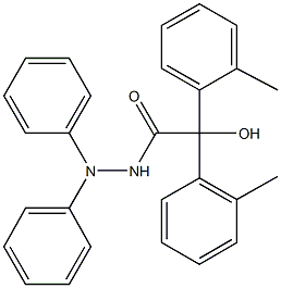 2-hydroxy-2,2-bis(2-methylphenyl)-N',N'-diphenylacetohydrazide Struktur