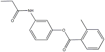 3-(propionylamino)phenyl 2-methylbenzoate Struktur