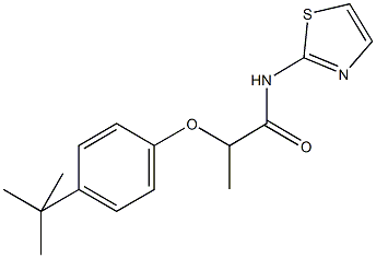 2-(4-tert-butylphenoxy)-N-(1,3-thiazol-2-yl)propanamide Struktur