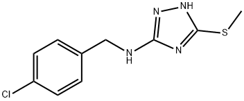 N-(4-chlorobenzyl)-N-[3-(methylsulfanyl)-1H-1,2,4-triazol-5-yl]amine Struktur