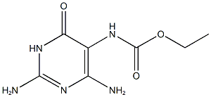 ethyl 2,4-diamino-6-oxo-1,6-dihydropyrimidin-5-ylcarbamate Struktur