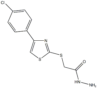 2-{[4-(4-chlorophenyl)-1,3-thiazol-2-yl]sulfanyl}acetohydrazide Struktur