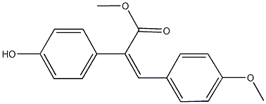 methyl 2-(4-hydroxyphenyl)-3-(4-methoxyphenyl)acrylate Struktur