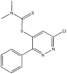 6-chloro-3-phenylpyridazin-4-yl dimethyldithiocarbamate Struktur