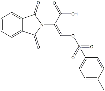 2-(1,3-dioxo-1,3-dihydro-2H-isoindol-2-yl)-3-{[(4-methylphenyl)sulfonyl]oxy}acrylic acid Struktur