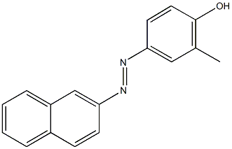 2-methyl-4-(2-naphthyldiazenyl)phenol Struktur