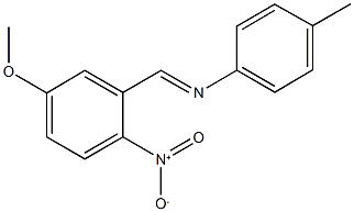 N-(5-methoxy-2-nitrobenzylidene)-4-methylaniline Struktur