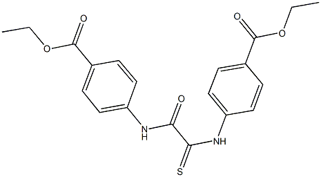 ethyl 4-({2-[4-(ethoxycarbonyl)anilino]-2-oxoethanethioyl}amino)benzoate Struktur