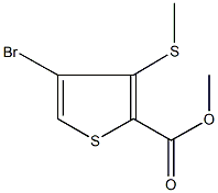 methyl 4-bromo-3-(methylsulfanyl)thiophene-2-carboxylate Struktur