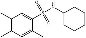 N-cyclohexyl-2,4,5-trimethylbenzenesulfonamide Struktur