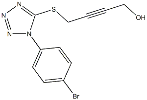 4-{[1-(4-bromophenyl)-1H-tetraazol-5-yl]sulfanyl}-2-butyn-1-ol Struktur