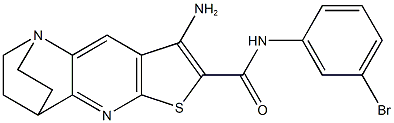 5-amino-N-(3-bromophenyl)-7-thia-1,9-diazatetracyclo[9.2.2.0~2,10~.0~4,8~]pentadeca-2(10),3,5,8-tetraene-6-carboxamide Struktur