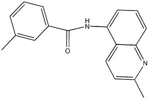 3-methyl-N-(2-methyl-5-quinolinyl)benzamide Struktur