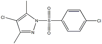 4-chloro-1-[(4-chlorophenyl)sulfonyl]-3,5-dimethyl-1H-pyrazole Struktur