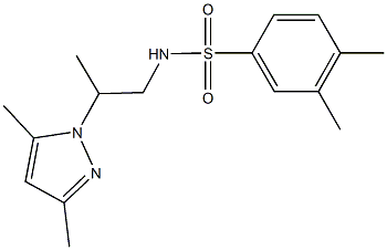 N-[2-(3,5-dimethyl-1H-pyrazol-1-yl)propyl]-3,4-dimethylbenzenesulfonamide Struktur