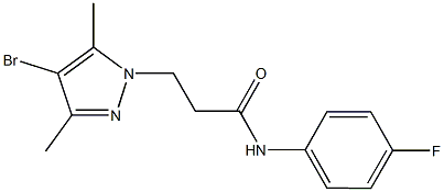 3-(4-bromo-3,5-dimethyl-1H-pyrazol-1-yl)-N-(4-fluorophenyl)propanamide Struktur