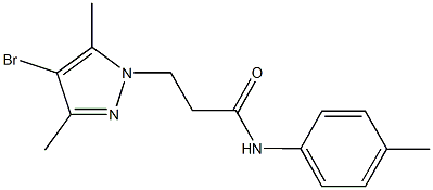 3-(4-bromo-3,5-dimethyl-1H-pyrazol-1-yl)-N-(4-methylphenyl)propanamide Struktur