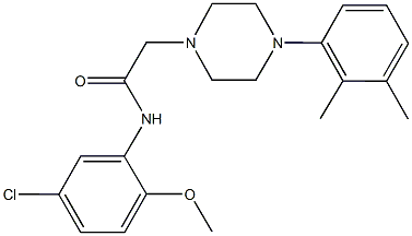 N-(5-chloro-2-methoxyphenyl)-2-[4-(2,3-dimethylphenyl)-1-piperazinyl]acetamide Struktur