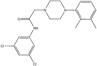 N-(3,5-dichlorophenyl)-2-[4-(2,3-dimethylphenyl)-1-piperazinyl]acetamide Struktur