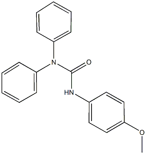 N'-(4-methoxyphenyl)-N,N-diphenylurea Struktur