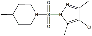 1-[(4-chloro-3,5-dimethyl-1H-pyrazol-1-yl)sulfonyl]-4-methylpiperidine Struktur