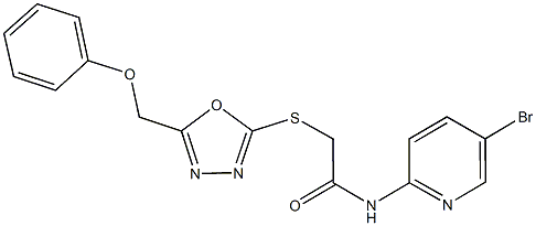 N-(5-bromo-2-pyridinyl)-2-{[5-(phenoxymethyl)-1,3,4-oxadiazol-2-yl]sulfanyl}acetamide Struktur