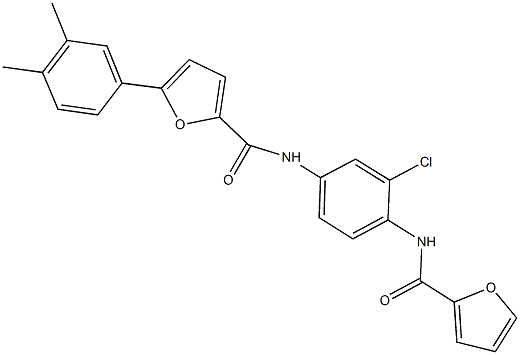 N-[3-chloro-4-(2-furoylamino)phenyl]-5-(3,4-dimethylphenyl)-2-furamide Struktur