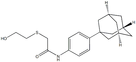 N-[4-(1-adamantyl)phenyl]-2-[(2-hydroxyethyl)sulfanyl]acetamide Struktur