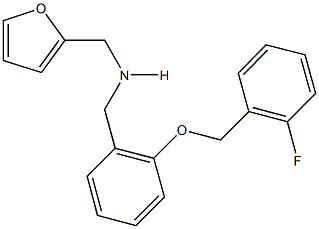 N-{2-[(2-fluorobenzyl)oxy]benzyl}-N-(2-furylmethyl)amine Struktur