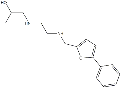 1-[(2-{[(5-phenyl-2-furyl)methyl]amino}ethyl)amino]-2-propanol Struktur