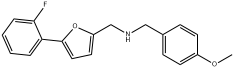 N-{[5-(2-fluorophenyl)-2-furyl]methyl}-N-(4-methoxybenzyl)amine Struktur