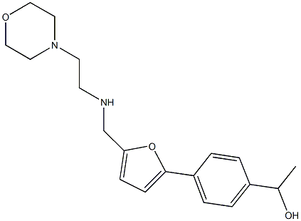 1-{4-[5-({[2-(4-morpholinyl)ethyl]amino}methyl)-2-furyl]phenyl}ethanol Struktur