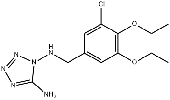 N-(5-amino-1H-tetraazol-1-yl)-N-(3-chloro-4,5-diethoxybenzyl)amine Struktur