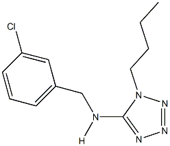 1-butyl-N-(3-chlorobenzyl)-1H-tetraazol-5-amine Struktur