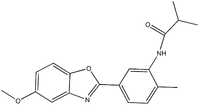 N-[5-(5-methoxy-1,3-benzoxazol-2-yl)-2-methylphenyl]-2-methylpropanamide Struktur