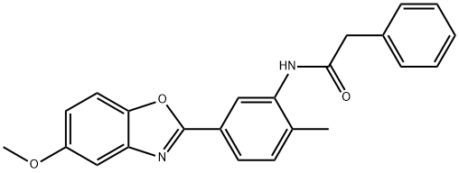 N-[5-(5-methoxy-1,3-benzoxazol-2-yl)-2-methylphenyl]-2-phenylacetamide Struktur