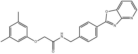 2-(3,5-dimethylphenoxy)-N-(4-[1,3]oxazolo[4,5-b]pyridin-2-ylbenzyl)acetamide Struktur