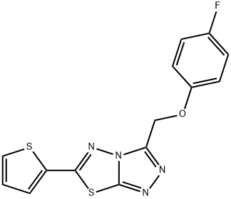 4-fluorophenyl [6-(2-thienyl)[1,2,4]triazolo[3,4-b][1,3,4]thiadiazol-3-yl]methyl ether Struktur