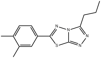 6-(3,4-dimethylphenyl)-3-propyl[1,2,4]triazolo[3,4-b][1,3,4]thiadiazole Struktur