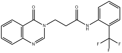 3-(4-oxo-3(4H)-quinazolinyl)-N-[2-(trifluoromethyl)phenyl]propanamide Struktur