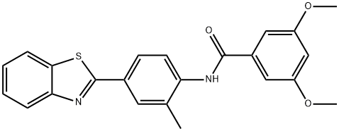 N-[4-(1,3-benzothiazol-2-yl)-2-methylphenyl]-3,5-dimethoxybenzamide Struktur