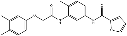 N-(3-{[(3,4-dimethylphenoxy)acetyl]amino}-4-methylphenyl)-2-furamide Struktur