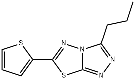 3-propyl-6-(2-thienyl)[1,2,4]triazolo[3,4-b][1,3,4]thiadiazole Struktur